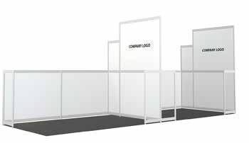 Upgrade options and artwork specifications can be discussed directly with the exhibition supplier and will be invoiced by them.