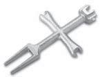 Bright plated malleable iron. 1319 Locknut Wrench, malleable iron 20.