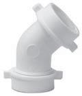 Plastic Tubular 523PVC Slip Ells Includes nuts and washers. 523PVC 1-1/2 45 Slip Ell PVC 2.40 25 523ABS 1-1/2 45 Slip Ell ABS 2.