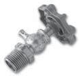 38 100 1228D 1228B Tri-cock Used to drain expansion tanks. Plastic composition handles. Rated up to 125 psi.