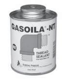 93 12 SB32 1 quart 51.67 6 SS32 1 quart flat top cans 50.69 6 Gasoila NT Soft setting for applications requiring grit-free non-ptfe compounds. No fillers to contaminate gas lines.