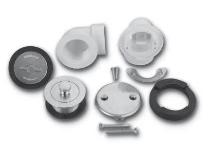 Bathwastes Sch 40 PVC Breakaway Head Half & Full Kits Lift & Turn CP zinc strainer and two hole face plate is standard, add M for CP Brass Strainer with 3/8 Stem and add $5.