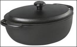 liters Cast iron lid 5,15 kg Art nr: 0300 EAN: 7317930300005 Round casserole 3 liters Glass lid & cast iron