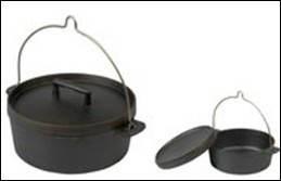 7317930400002 Round casserole 4 liters Glass lid & cast iron knob 4,55 kg Art nr: 0410 EAN: 7317930410001