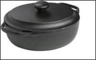 2 liters Cast iron lid 3,5 kg Art nr: 5000 EAN: 7317935000009 Oval casserole 4 liters Cast iron lid 6,0 kg