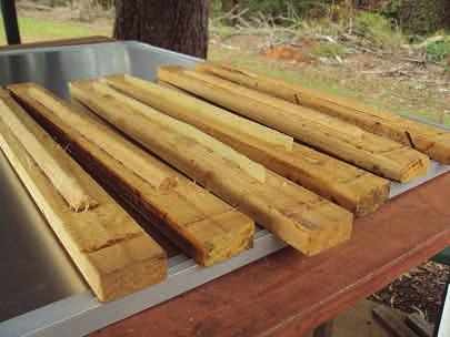 narrow strip of foundation, all to provide the swarm with a point of wax to encourage them to start to build comb.