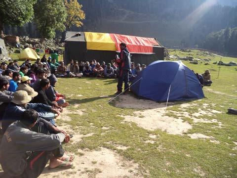 They were taken to experience and complete long treks with 18 kg load to various