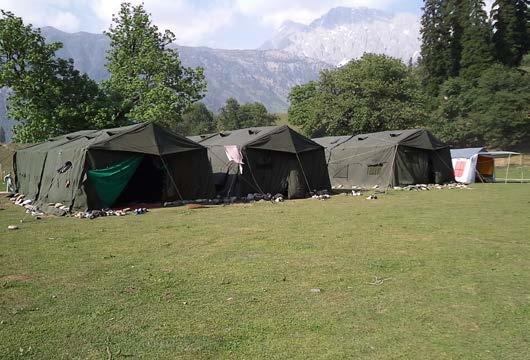 ACCOMMODATION 11 15. The accommodation facility was made in the well furnished extendable tents at Sonamarg. FOOD SONAMARG TRAINING CAMP 16.