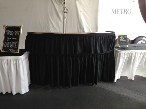 00 21 Skirting Covers all 4 sides of an 8 table...$30.00 PLASTIC COVERINGS *Yours to keep!