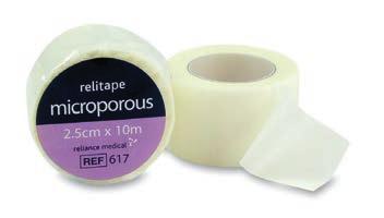 wipe supplied pre-dosed No solutions to dilute Thoroughly disinfects hard surface areas 604 Relitape Zinc Oxide Tape 2.