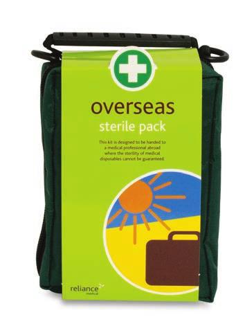 8 Dressing, Medium 20 Plasters, Assorted Washproof 152 Outdoor Pursuits Kit Overseas in Green Helsinki Bag Designed to be handed to a medical