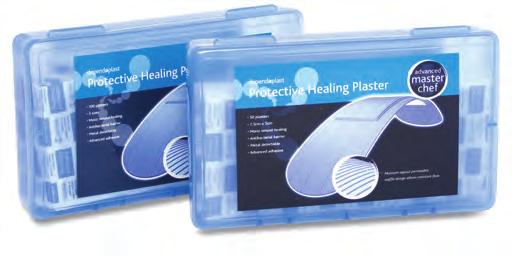 The plaster provides an antibacterial barrier and moist wound healing environment that protects the wound without adhering to it, covering the nerve endings and relieving the pain.