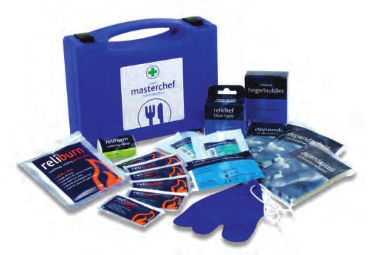 4 HSE all blue first aid kits & dressings.