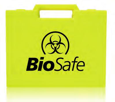 BIOHAZARD DISPOSAL BIOHAZARD KITS + BIOSAFE 2 BODY FLUID KITS Biohazard disposal packs: A safe system for disinfection and removal of blood, vomit and urine.