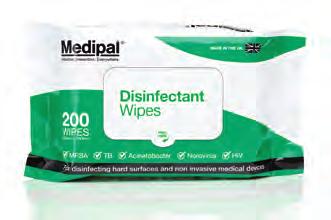 ESSENTIAL HYGIENE + MEDIPAL ALCOHOL WIPES Alcohol disinfection for healthcare environments.