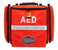 BLS Packs AED Pack with External Removable Padded Pocket The Thomas AED pack is designed to safely secure, transport, and store virtually all models of automatic external defibrillators on the market
