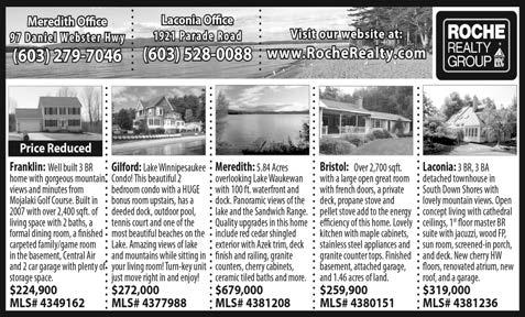 Classifieds B4 Thursday, September 11, 2014 Real Estate MEREDIT S/TE RECORD ENTERPRISE/WINNISQUAM ECO ave you always dreamed of owig o the lake? Now is the time. Great Ivetory! Come take a look!