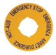 9004840176650 MM216394 Emergency stop label, dia.=90, empty 9004840176940 MM216464 Emergency stop label, dia.