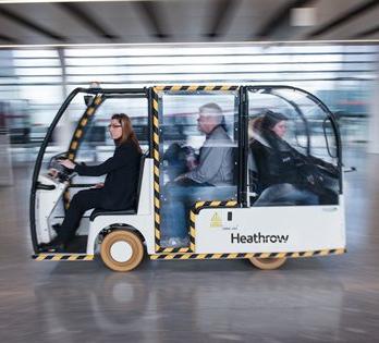Electric Buggies are used to help passengers who can t walk very far.