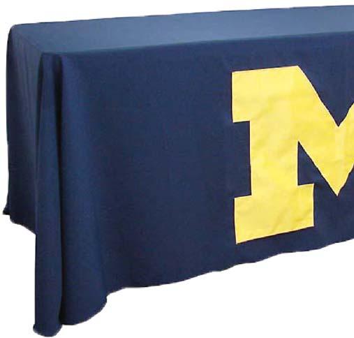 THROW TABLE COVERS Transform a folding table into a showcase for your brand.