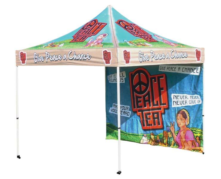 TENT BACK WALLS Add a tent back wall to your canopy for even larger scale branding or protection from the elements! Use multiple walls to create a partial or full enclosure.