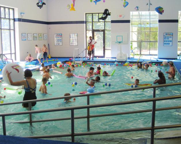 Indoor Pools The indoor pool at Camp Courageous is a popular activity with campers as well as with swimmers from surrounding communities.