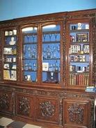 The beautiful cut glass tableware which was presented to the Lodge of Allegiance some years ago is now also housed in this cabinet.