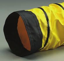 SPRINGLEX AIR UE UST ATERIAL AWP-W Size Range (In)... 8" to 24"........................... custom to 48" Standard Length (t)... 25' Standard Color... yellow with black wearstrip Temperature Range ( ).