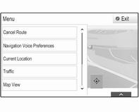 Режим на екранот Изберете MENU (ИЗБОРНИК) во интерактивната лента за избор и потоа изберете Map View (Преглед на карта) за да се прикаже односниот подизборник.