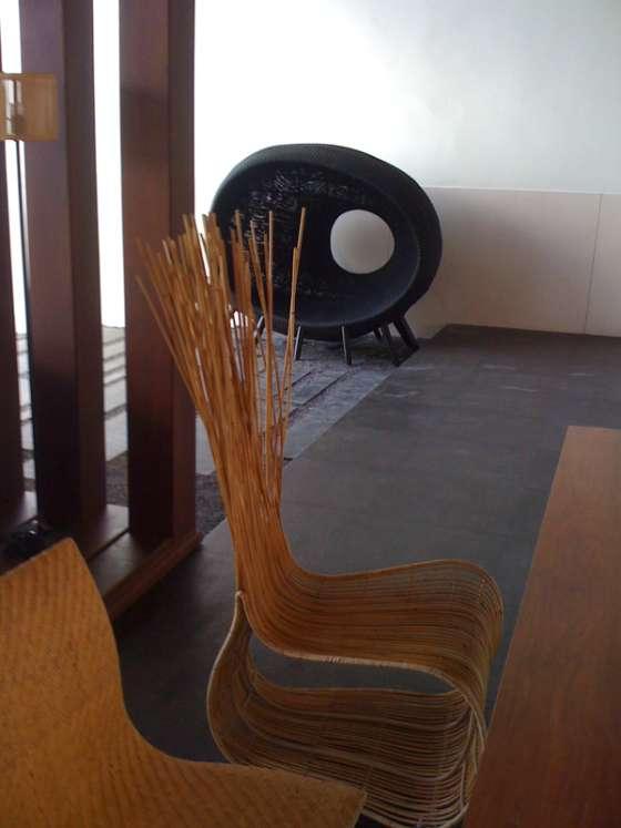 The furniture in the communal spaces