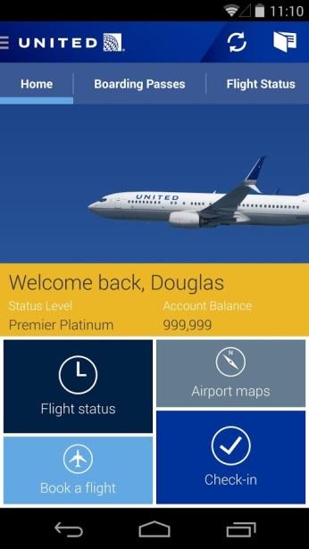 prior to departure Mobile Boarding Passes Flight Status / new bookings