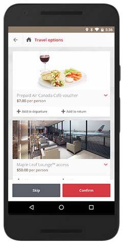 Air Canada Mobile App The Air Canada App delivers the mobile tools and services you need directly to your Apple, Android or Blackberry device.