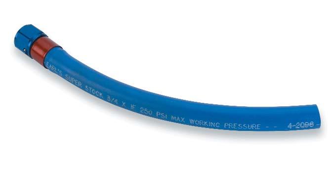 SUPER STOCK HOSE FOR USE WITH SUPER STOCK HOSE ENDS Earl s SUPER STOCK hose is a high quality synthetic rubber hose reinforced by a full coverage interior braided fabric sheath.