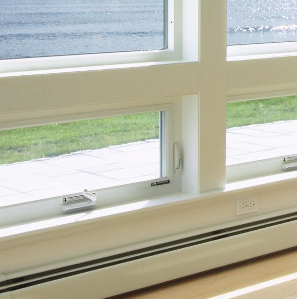 Casement windows open outward to 90º and can be hinged from either left or right, while