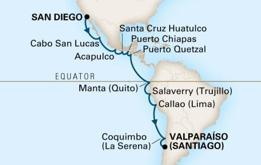 Diego Apr -Day Inca Discovery San Diego to (Santiago) Sep Callao (Lima), Peru ON Callao (Lima), Peru