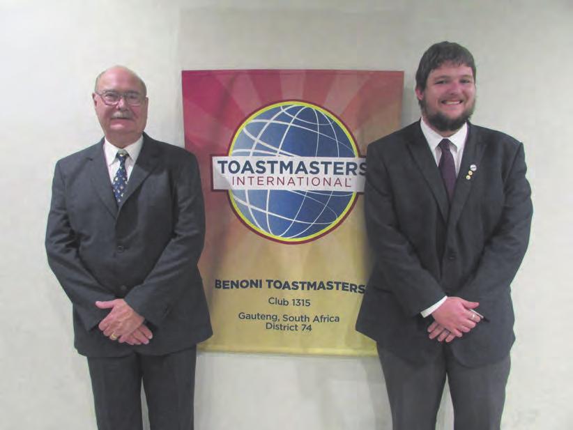 Friday April 28 2017 wwwbenonicitytimescoza NEWS 7 They are masters of public speaking art Benoni Toastmasters recently