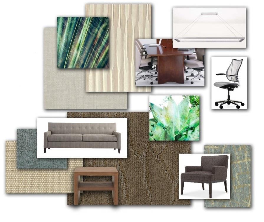 ENRICHING ENVIRONMENT The War Room design brings in natural elements and comfort with energizing color