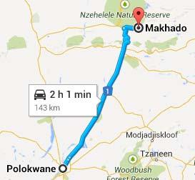 Self Drive Tours: Limpopo Land of Legends From Polokwane, drive north along the N1 for about 120kms to Makhado.