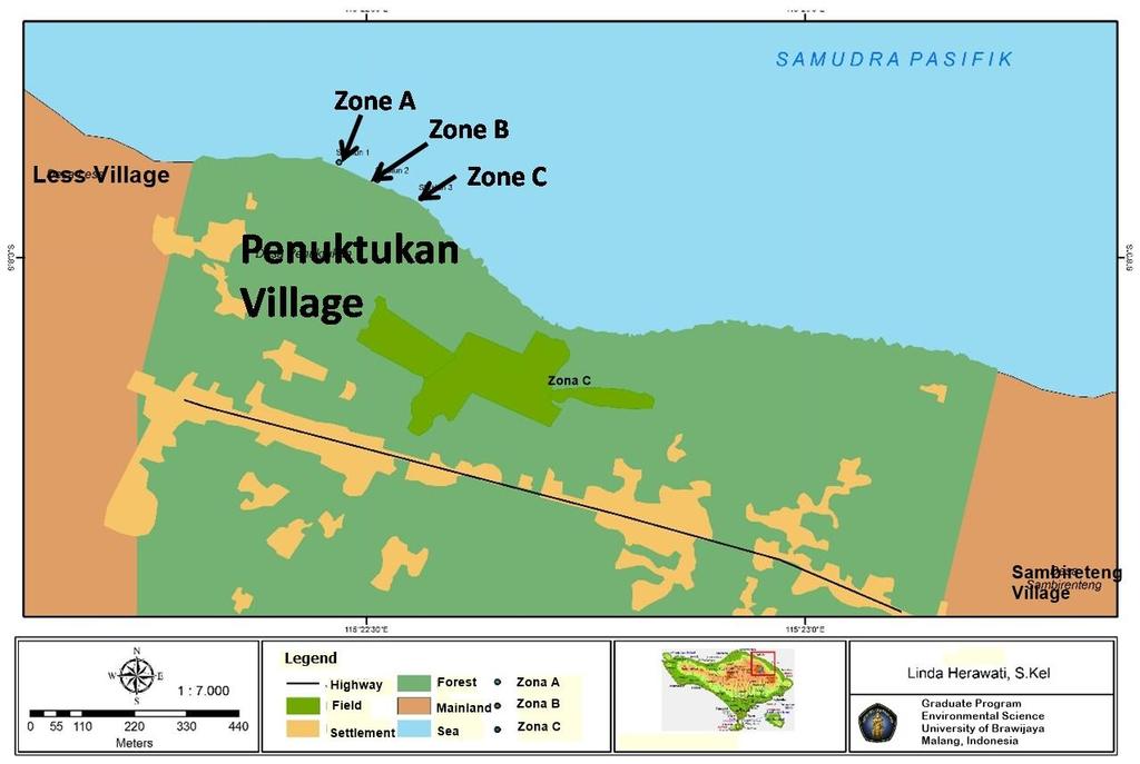 MATERIAL AND METHODS Study area Research was done in Penuktukan Village, Sub district Tejakula of the Buleleng Regency, Bali (Fig.1).