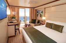 com/staterooms Complimentary dinner in a specialty restaurant on embarkation day^ Priority specialty dining and shore excursion reservations Priority disembarkation at tender ports Approx 40-63 sq
