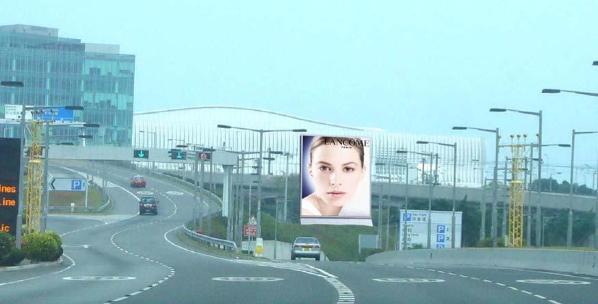 New Product This first Portrait Exterior Billboard to be built at the main access road to the terminal buildings guarantee
