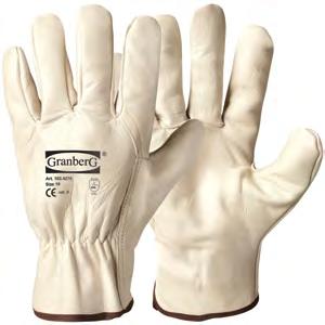 www.granberggloves.com ASSEMBLY GLOVES A-grade cow grain leather, unlined Comfortable and flexible. Soft and strong leather ensures a long life-span.