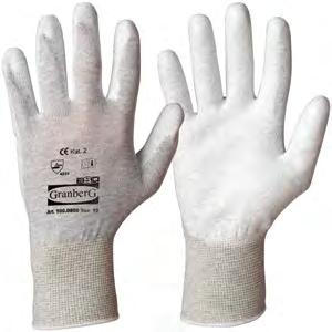 www.granberggloves.com ASSEMBLY GLOVES Polyurethane coating Highly durable and breathable. Ideal for precision work.