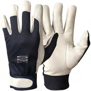 ASSEMBLY GLOVES Goatskin, unlined Comfortable and fitted. Soft and strong goat skin leather provides excellent dexterity and touch sensitivity.