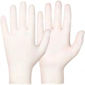 225 SINGLE-USE GLOVES Vinyl/PVC, powder-free. Blue colour Comfortable. Does not provoke latex allergic reaction. May not be used in direct contact with fatty foods.