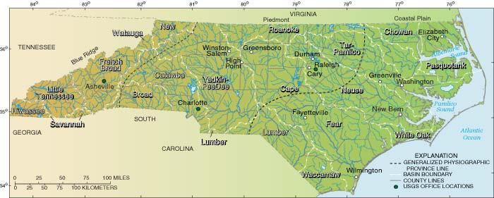 Geography of NC Mountains (west of continental divide) Waters on west run to Mississippi; on east to Atlantic Piedmont (continental divide to fall line)