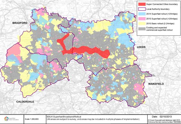 Visit http://www.superfastwestyorkshire.co.uk/phases-of-upgrading-infrastructure for a more detailed version of this map.