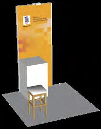 SILVER SPONSOR Booth space 2m x 4m Back panel of 2m50 height and 1m