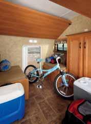 The 31BHS Hideout has a versatile bunk room with secure outside