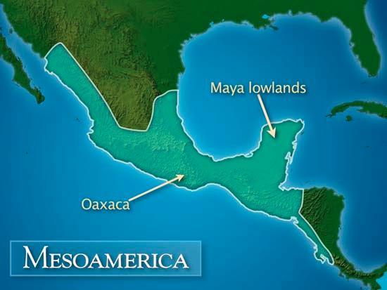 Area of central Mexico, Yucatan